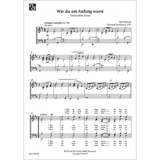 Wie du am Anfang warst fuer Gemischter Chor von Hermann Grollmann-1-9790502881559-NDV 1190118