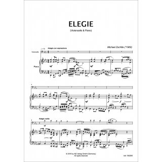 Elegie fuer Violoncello und Klavier von Michael Zschille-2-9790502880194-ndv150200