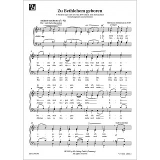 Zu Bethlehem geboren fuer Gemischter Chor von Hermann Grollmann-1-9790502881443-NDV 1190140