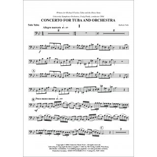 Concerto for Tuba and Orchestra fuer Tuba und Klavier von Barbara York-5-9790502881733-NDV 1192C