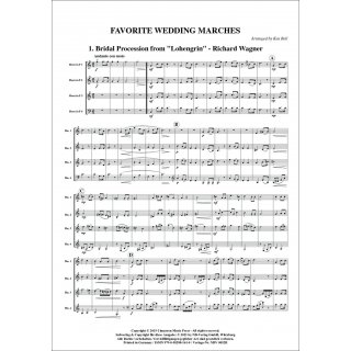 Beliebte Hochzeitsmärsche für Hornquartett fuer Quartett (Horn) von Wagner/Clarke/Purcell-2-9790502881610-NDV 0052R