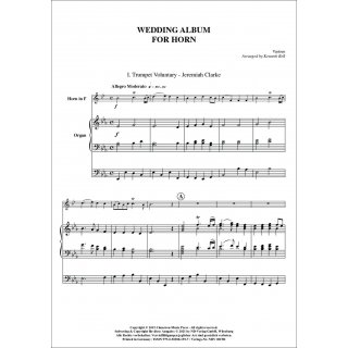 Wedding Album For Horn And Organ for  from Jeremiah Clarke/Joseph Haydn/J.S.Bach/J.J.Mouret-2-9790502881597-NDV 0019R