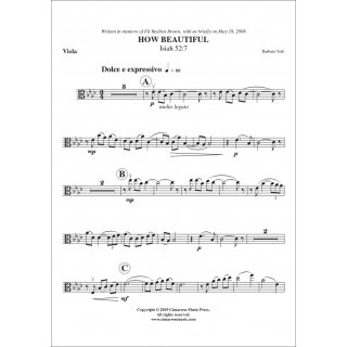 How Beautiful fuer Viola und Klavier von Barbara York-4-9790502881658-NDV 4099C