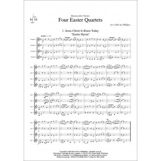 Vier Oster-Quartette fuer Quartett (Trompete) von John Jay Hilfiger-2-9790502881788-NDV 4457B