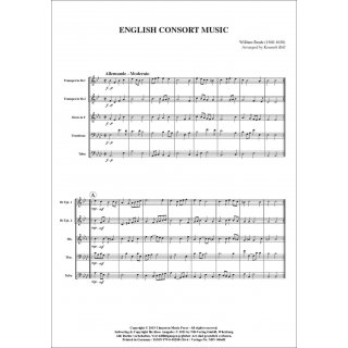 English Consort Suite fuer Quintett (Blechbläser) von William Brade / Kenneth Bell-2-9790502881566-NDV 0066R