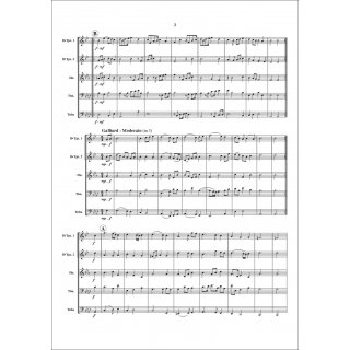 English Consort Suite fuer Quintett (Blechbläser) von William Brade / Kenneth Bell-3-9790502881566-NDV 0066R