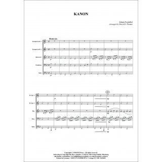 Kanon fuer Quintett (Blechbläser) von Johann Pachelbel-2-9790502881870-NDV 5b506M