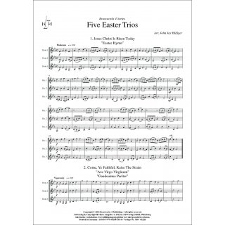 Fünf Oster-Trios fuer Trio (Horn) von John Jay Hilfiger-2-9790502881818-NDV 4322B