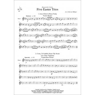 Fünf Oster-Trios fuer Trio (Horn) von John Jay Hilfiger-3-9790502881818-NDV 4322B