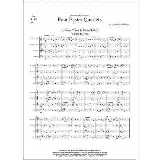 Vier Oster-Quartette fuer Quartett (Blechbläser) von John Jay Hilfiger-2-9790502881856-NDV 4455B