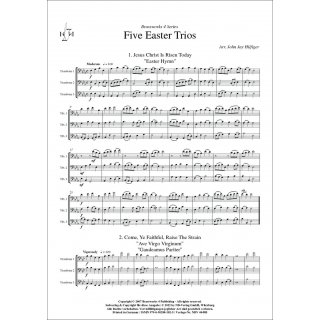 Fünf Oster-Trios fuer Trio (Posaune) von John Jay Hilfiger-2-9790502881825-NDV 4449B