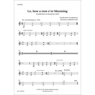 Lo how a rose e'er blooming fuer Combo Band (mit 1 Bläser) von Hermann Grollmann-4-9790502882082-NDV 1190147