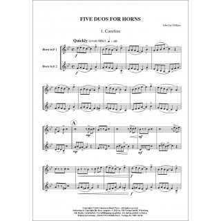Fünf Duette für Horn fuer Duett (Horn) von John Jay Hilfiger-2-9790502882143-NDV 3072C