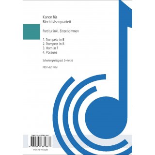 Kanon fuer Quartett (Blechbläser) von Johann Pachelbel-4-9790502881887-NDV 4b117M