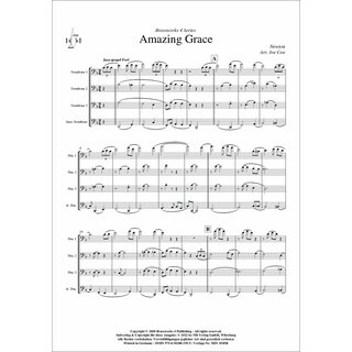 Amazing Grace fuer Quartett (Posaune) von John Newton-2-9790502881955-NDV 4545B