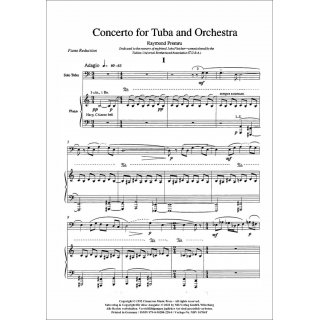 Concerto für Tuba und Orchester fuer Tuba und Klavier von Raymond Premru-2-9790502882280-NDV 10706T