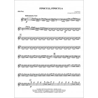 Funiculi, Funicula fuer Quartett (Saxophon) von Luigi Denza-5-9790502880552-NDV 502C