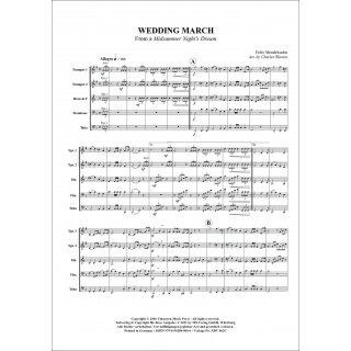 Hochzeitsmarsch fuer Blechbläserquintett von Felix Mendelssohn-2-9790502880606-NDV 862C