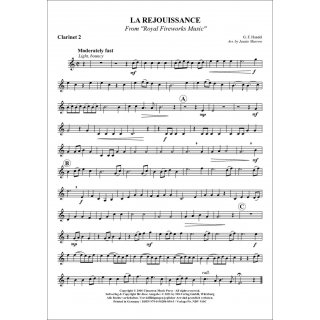 La Rejouissance fuer Quartett (Klarinette) von G. F. Händel-3-9790502880545-NDV 910C