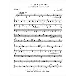 La Rejouissance fuer Quartett (Klarinette) von G. F. Händel-4-9790502880545-NDV 910C