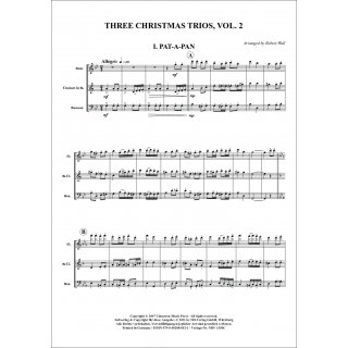 Drei Weihnachts-Trios Band 2 fuer Trio (Flöte, Klarinette, Fagott) von Robert Wall-2-9790502880521-NDV 1350C