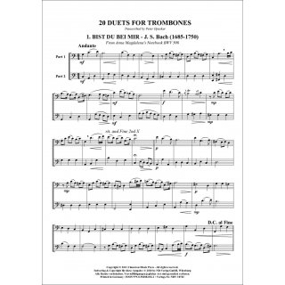 20 Trombone Duets Of Well-Known Melodies for Duet (Trombone) from Peter Opaskar-2-9790502880361-NDV 1872C