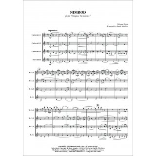 Nimrod fuer Klarinettenquartett von Edward Elgar-2-9790502880620-NDV 2360C
