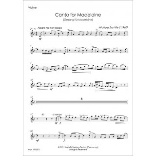 Canto for Madelaine fuer Violoncello und Klavier von Michael Zschille-3-9790502880651-NDV 150201