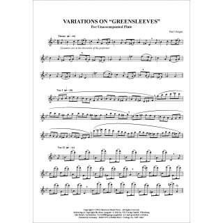 Variationen auf Greensleeves fuer Flöte Solo von Paul Morgan-2-9790502880842-NDV 022C
