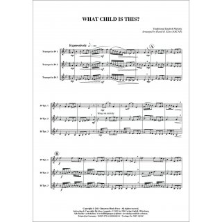 What Child Is This fuer Trio (Trompete) von David R. Kent (arr.)-2-9790502880811-NDV 1891C