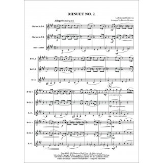 Menuett Nr. 2 fuer Trio (Klarinette) von Ludwig van Beethoven-2-9790502880804-NDV 1905C