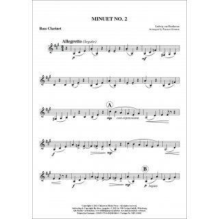 Menuett Nr. 2 fuer Trio (Klarinette) von Ludwig van Beethoven-4-9790502880804-NDV 1905C