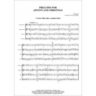 Vorspiele für Advent und Weihnachten fuer Quartett (Blechbläser) von Max Reger-2-9790502880972-NDV 2122C