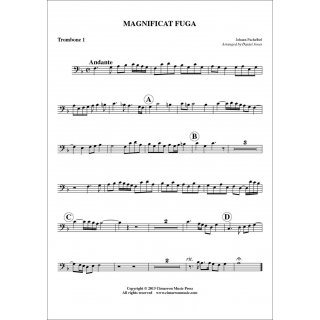 Magnificat Fuga fuer Quartett (Blechbläser) von Johann Pachelbel-3-9790502880927-NDV 2297C
