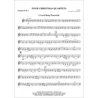 Vier Weihnachts-Quartette fuer Quartett (Blechbläser) von John Beyrent-5-9790502881009-NDV 3038C