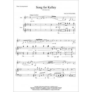 Song for Kelley fuer Klarinette und Klavier von Vaclav Nelhybel-2-9790502880774-NDV 3405C